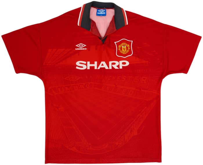 1994-96 Manchester United Home Shirt Beckham #24 - 6/10 - (XL)