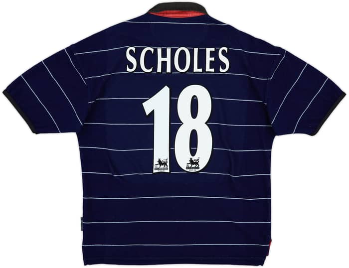 1999-00 Manchester United Away Shirt Scholes #18 - 8/10 - (M)