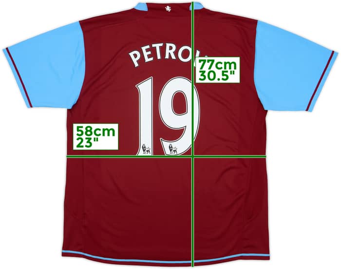 2007-08 Aston Villa Home Shirt Petrov #19 - 7/10 - (XL)