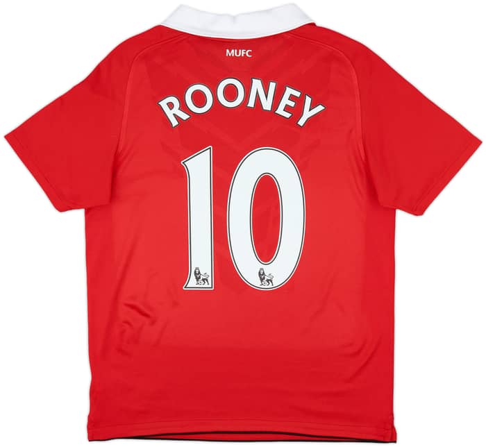 2010-11 Manchester United Home Shirt Rooney #10 - 8/10 - (XL.Boys)