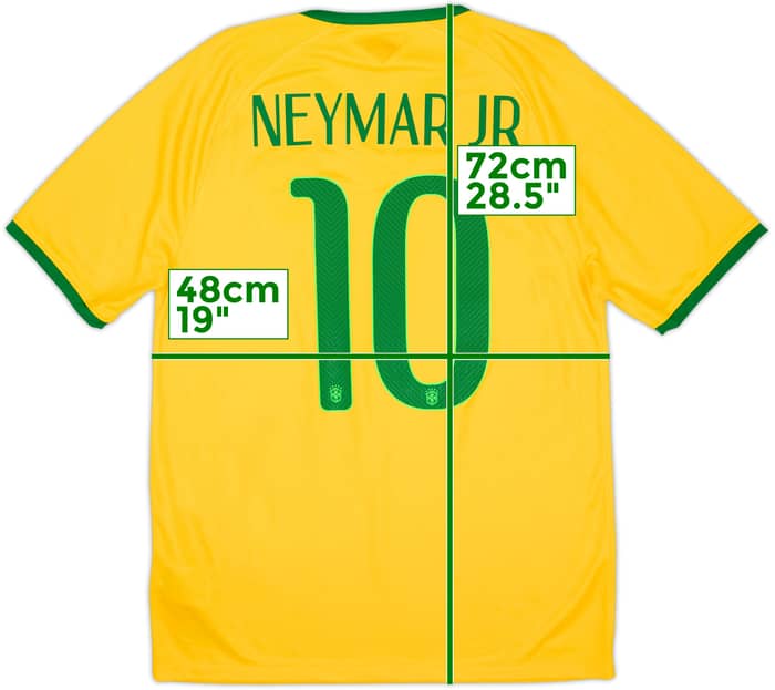 2014-15 Brazil Home Shirt Neymar Jr #10 (M)