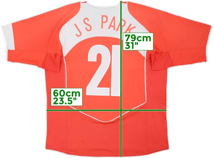2004-06 South Korea Home Shirt J.S.Park #21 - 6/10 - (XL)