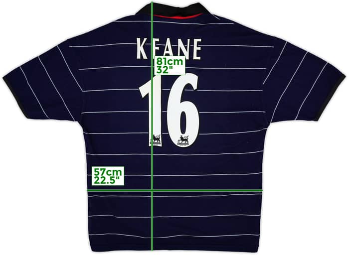 1999-00 Manchester United Away Shirt Keane #16 - 10/10 - (XL)