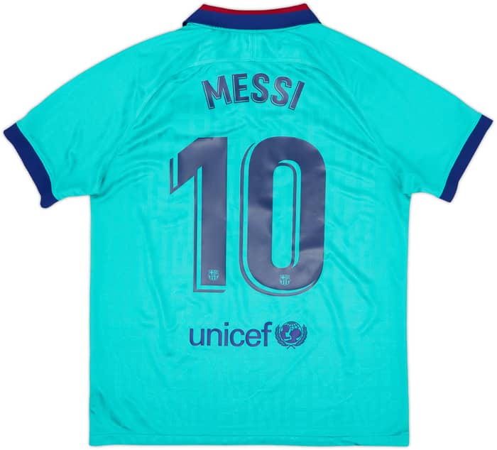 2019-20 Barcelona Tercera CL Camiseta Messi #10 - 7/10 - (L)