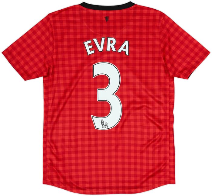 2012-13 Manchester United Home Shirt Evra #3 - 9/10 - (13-14 Years)
