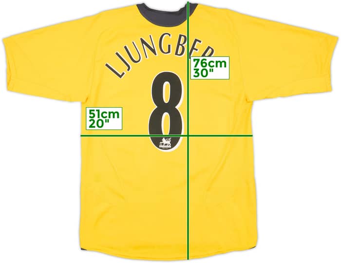 2005-06 Arsenal Away Shirt Ljungberg #8 - 5/10 - (M)