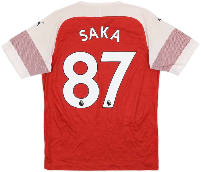 2018-19 Arsenal Home Shirt Saka #87 - 4/10 - (M)
