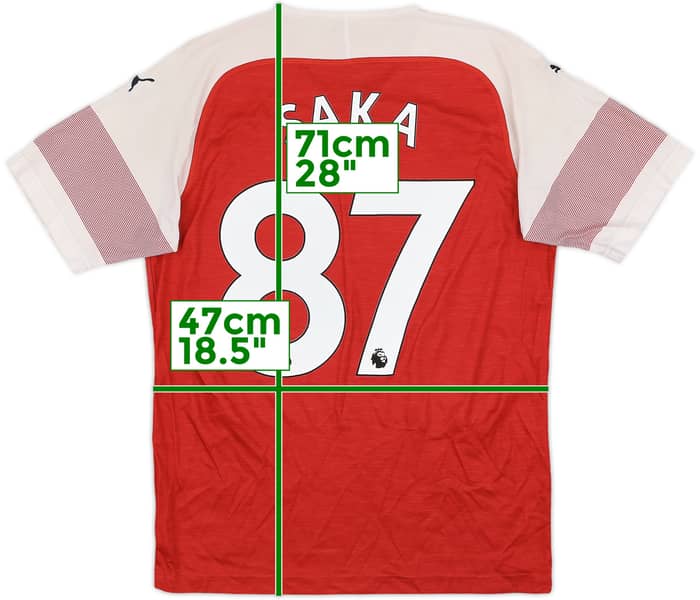 2018-19 Arsenal Home Shirt Saka #87 - 4/10 - (M)