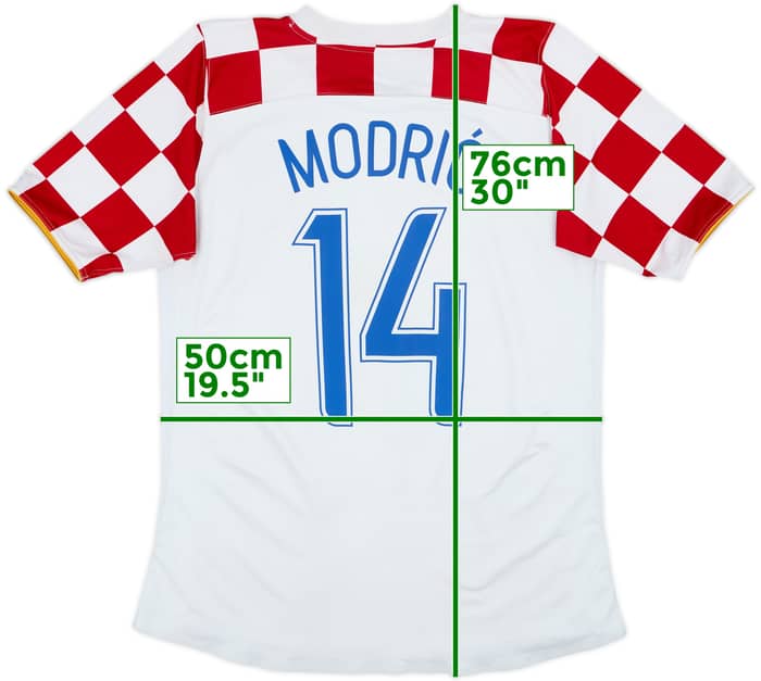 2006-08 Croatia Player Issue Home Shirt Modric #14 - 8/10 - (L)