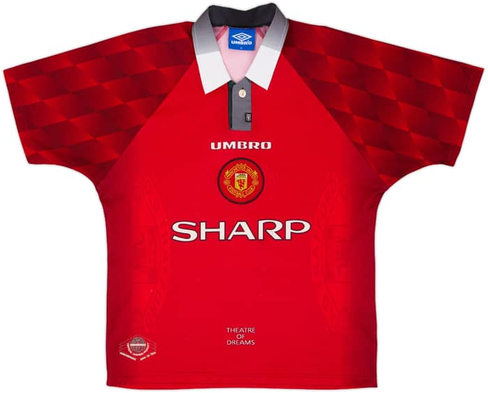 1996-98 Manchester United Home Shirt Cantona #7 - 8/10 - (M)