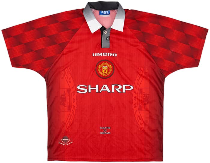 1996-98 Manchester United Home Shirt Cantona #7 - 6/10 - (L)