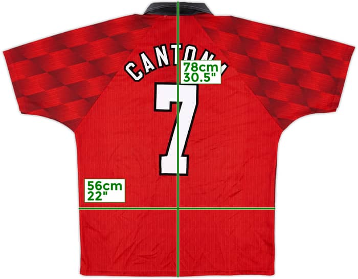 1996-98 Manchester United Home Shirt Cantona #7 - 6/10 - (L)