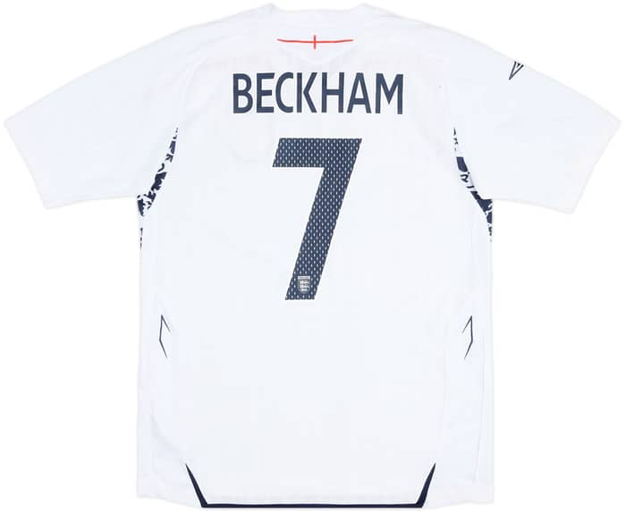 2007-09 England Home Shirt Beckham #7 - 5/10 - (L)