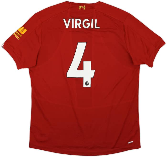 2019-20 Liverpool Home Shirt Virgil #4 - 5/10 - (XL)