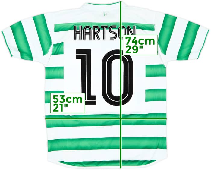 2003-04 Celtic Home Shirt Hartson #10 - 7/10 - (L)