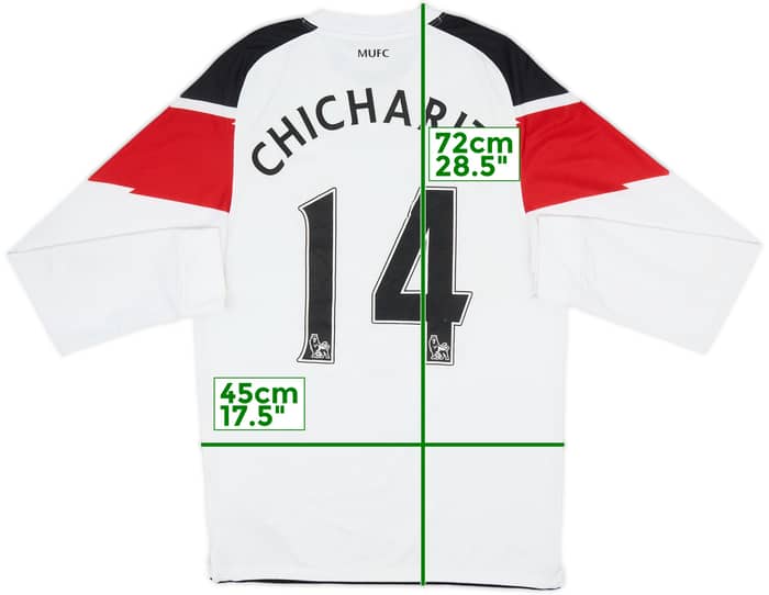 2010-12 Manchester United Away L/S Shirt Chicharito #14 - 6/10 - (S)