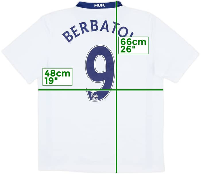 2008-10 Manchester United Away Shirt Berbatov #9 - 7/10 - (S)