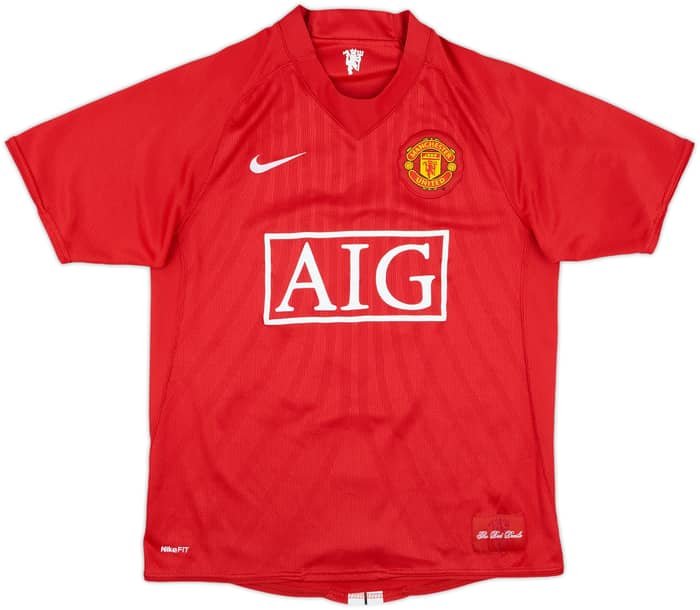 2007-09 Manchester United Home Shirt Scholes #18 - 8/10 - (S)