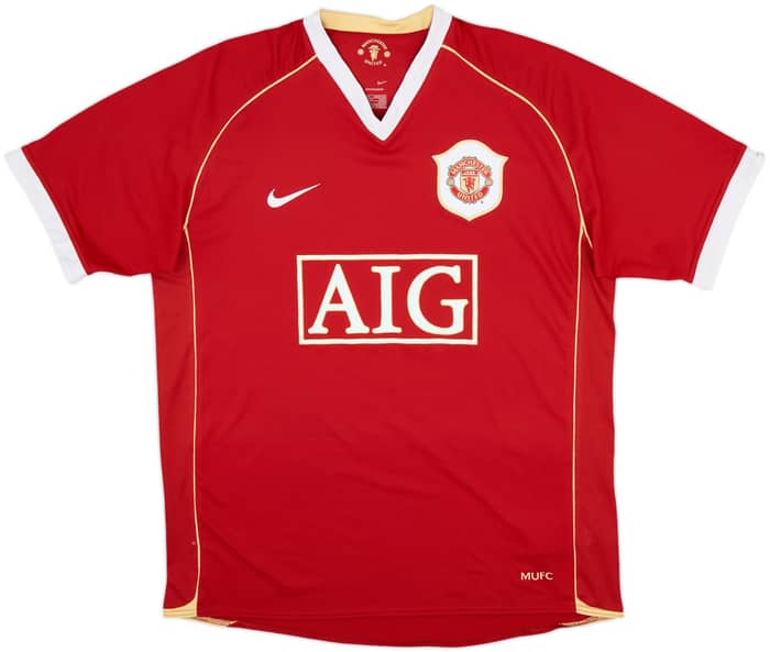 Camiseta de local del Manchester United 2006-07 Heinze #4 - 8/10 - (L)