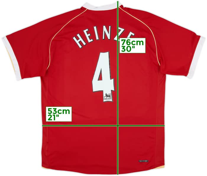 Camiseta de local del Manchester United 2006-07 Heinze #4 - 8/10 - (L)