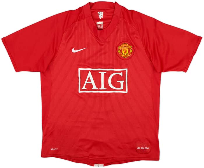 2007-09 Manchester United Home Shirt Berbatov #9 - 7/10 - (M)