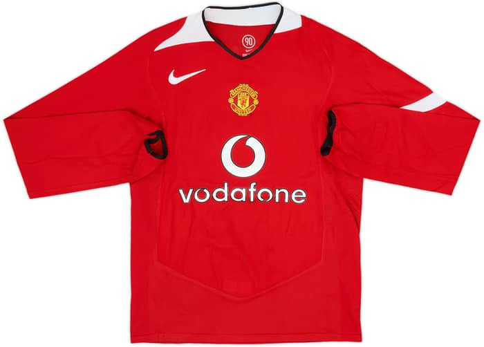 2004-06 Manchester United Home L/S Shirt Rooney #8 - 10/10 - (S)