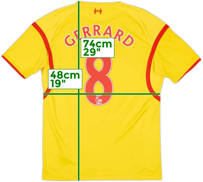 2014-15 Liverpool Away Shirt Gerrard #8 - 6/10 - (S)