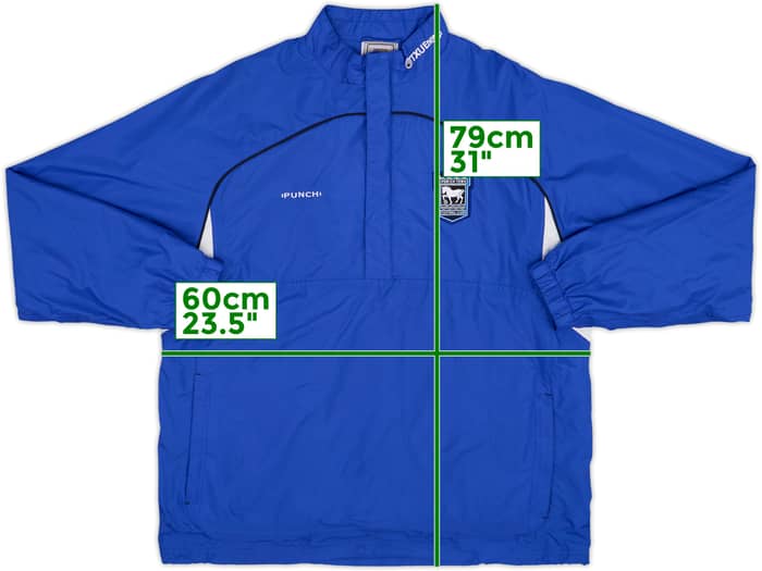 2001-02 Ipswich Punch 1/2 Zip Drill Top - 9/10 - (M)