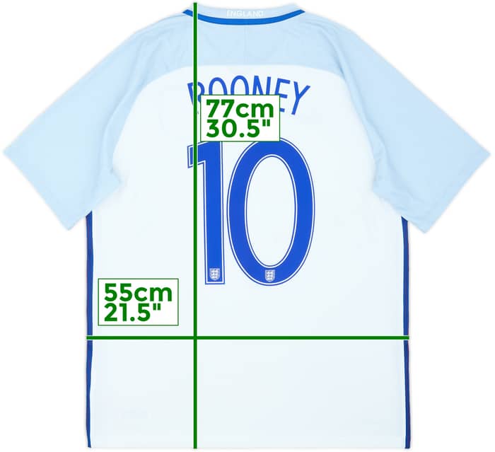 2016-17 England Home Shirt Rooney #10 - 6/10 - (L)