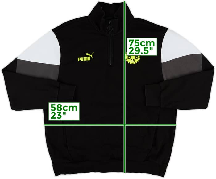 2021-22 Borussia Dortmund Puma FtblCulture 1/4 Zip Training Top - 8/10 - (L)
