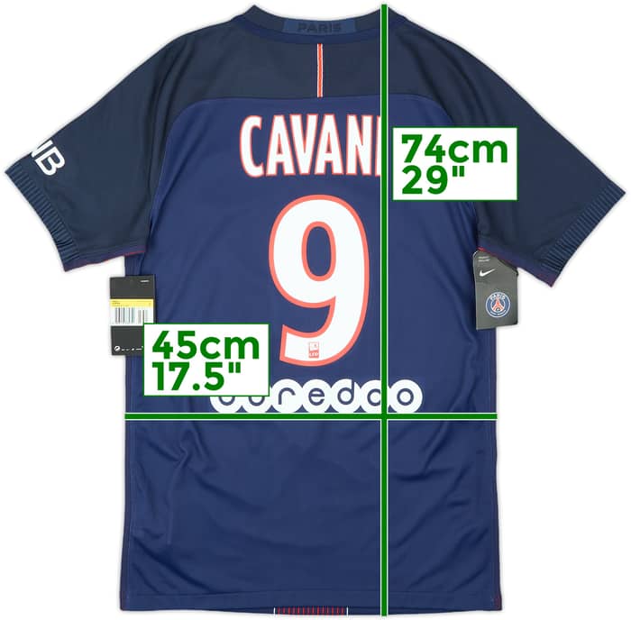 2016-17 Paris Saint-Germain Authentic Home Shirt Cavani #9 (S)