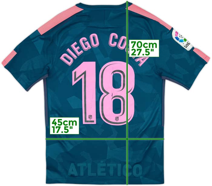 2017-18 Atletico Madrid Third Shirt Diego Costa #18 - 5/10 - (S)