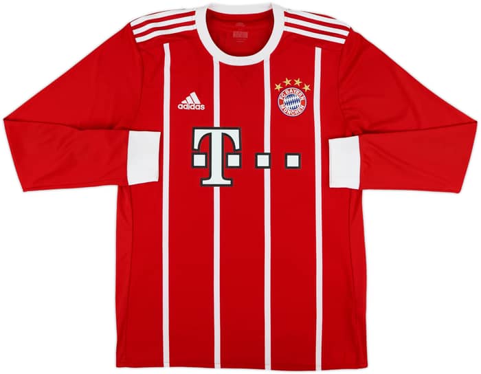 2017-18 Bayern Munich Home L/S Shirt Muller #25 - 10/10 - (M)