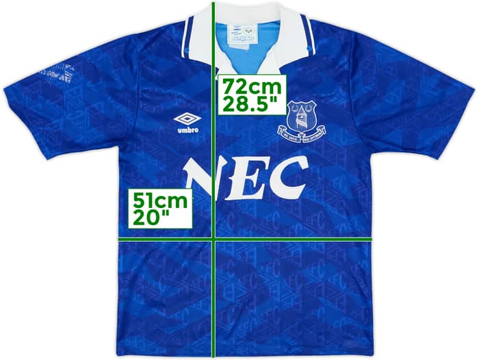1991-93 Everton Home Shirt - 6/10 - (M)