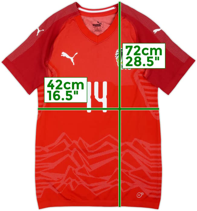 2018-19 Austria Player Issue Home Shirt #14 - 7/10 - (L)