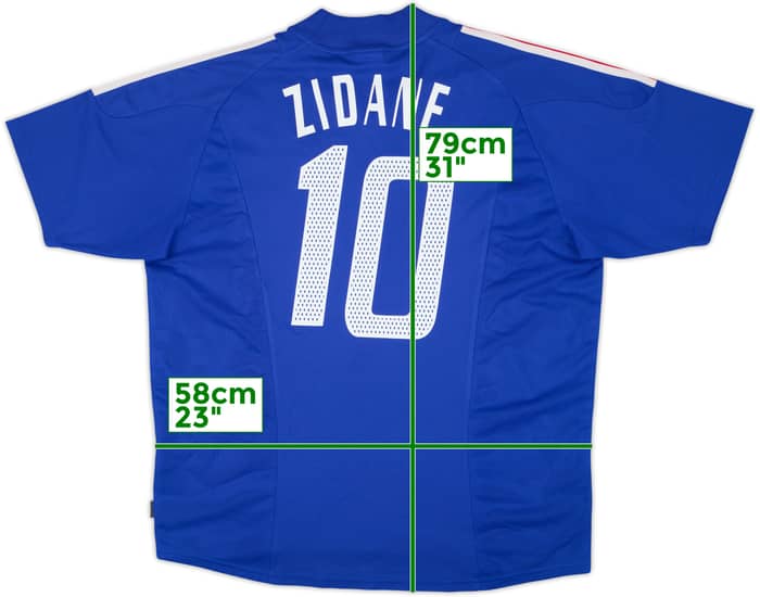 2002-04 France Home Shirt Zidane #10 - 8/10 - (XL)