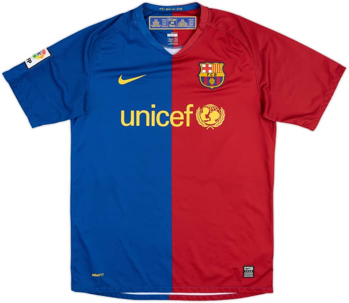 2008-09 Barcelona Home Shirt Xavi #6 - 9/10 - (M)