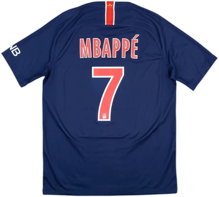 2018-19 Paris Saint-Germain Home Shirt Mbappe #7 - 10/10 - (M)