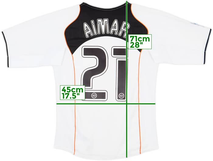 2004-05 Valencia Home Shirt Aimar #21 - 7/10 - (S)
