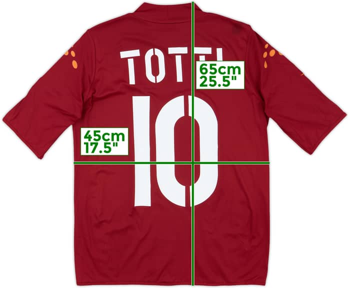 2003-04 Roma Home Shirt Totti #10 - 7/10 - (S)