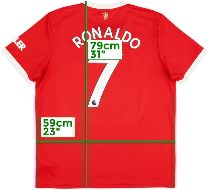 2021-22 Manchester United Home Shirt Ronaldo #7 - 9/10 - (XL)