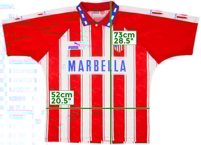 1994-95 Atletico Madrid Home Shirt - 8/10 - (L)