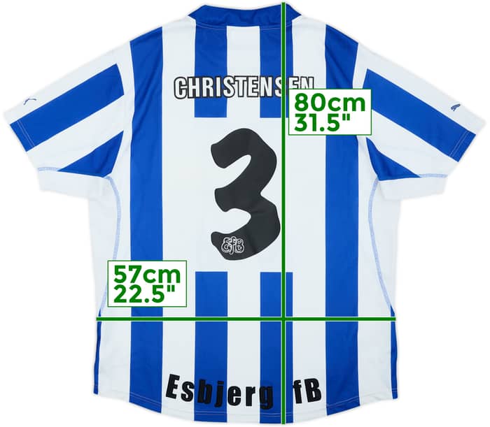 2003-04 Esbjerg Home Shirt Christensen #3 - 7/10 - (XXL)