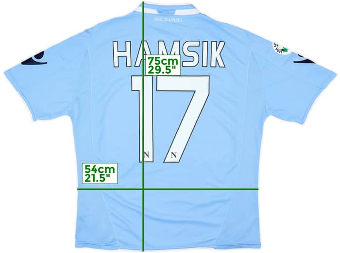 2009-10 Napoli Home Shirt Hamsik #17 - 7/10 - (M)