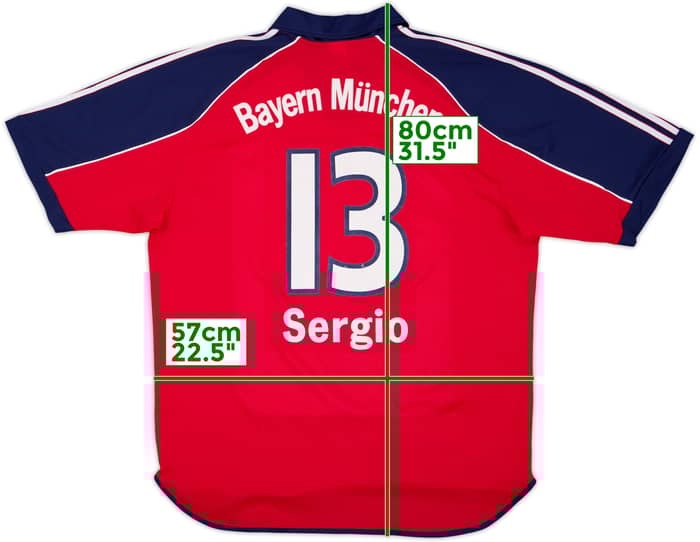 1999-01 Bayern Munich Home Shirt Sergio #13 - 8/10 - (XL)