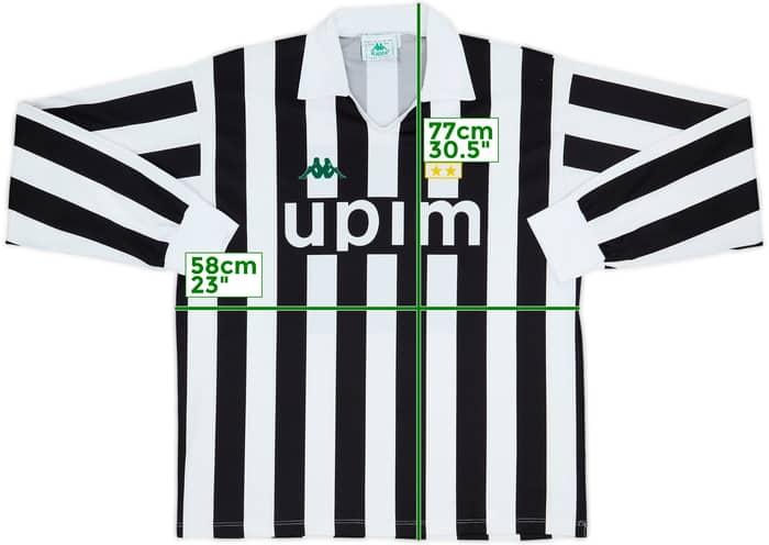 1991-92 Juventus Basic Home L/S Shirt #10 - 9/10 - (XL)