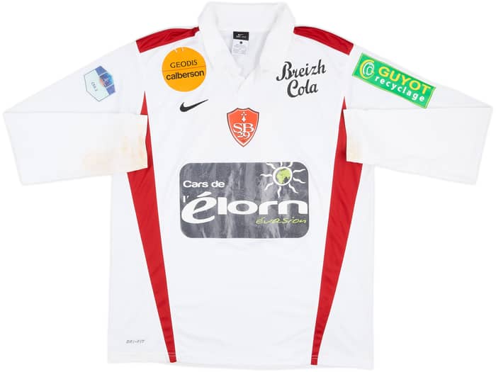 2010-11 Stade Brest Youth Match Issue Home L/S Shirt #13