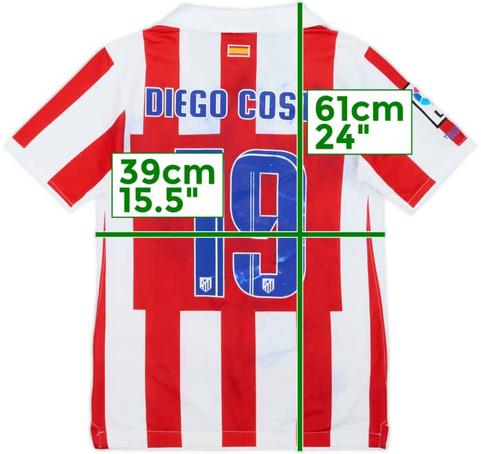 2010-11 Atletico Madrid Home Shirt Diego Costa #19 - 4/10 - (M.Boys)