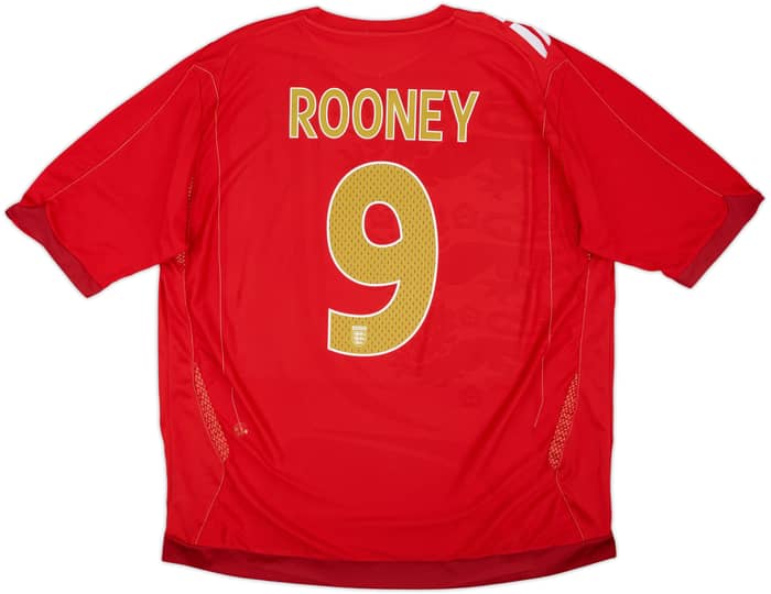 2006-08 England Away Shirt Rooney #9 - 4/10 - (XXL)