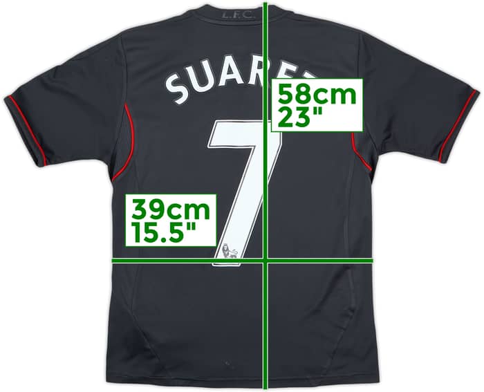 2011-12 Liverpool Away Shirt Suarez #7 - 6/10 - (M.Boys)